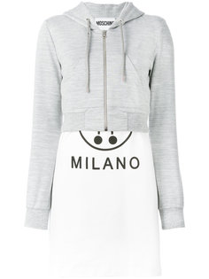 hybrid hoodie dress Moschino