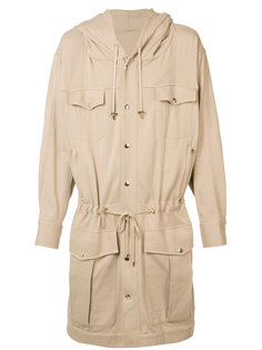 long drawstring jacket Balmain