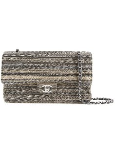 quilted tweed  double flap chain shoulder bag Chanel Vintage