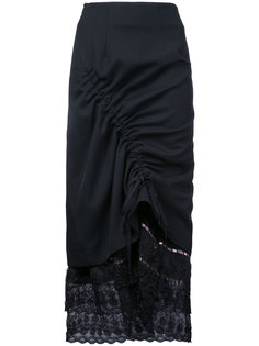 lace trim drawstring skirt  Preen By Thornton Bregazzi