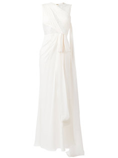 lace trim long dress Elie Saab