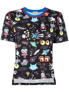 футболка с рисунком Monster Space Fendi