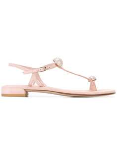 декорированные босоножки Stuart Weitzman