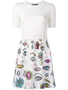 платье с комбинированным принтом Boutique Moschino