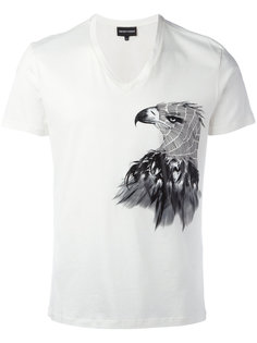 футболка с принтом орла Emporio Armani