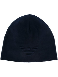 шапка с вышитым логотипом Emporio Armani