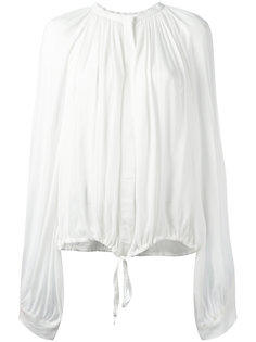 drawstring collarless blouse Ann Demeulemeester