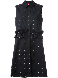 swallow print sleeveless shirt dress McQ Alexander McQueen