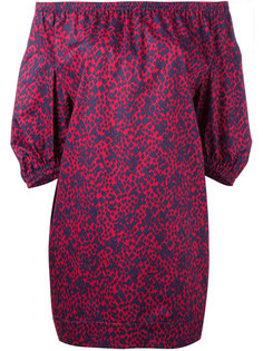 patterned off-shoulders dress Sonia Rykiel