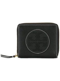 кошелек на молнии с перфорированным логотипом Tory Burch