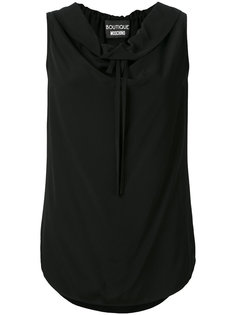 Cowl neck tie top Boutique Moschino