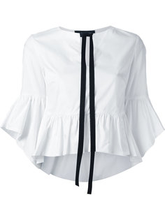 Black trim peplum shirt  Christian Pellizzari