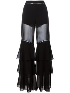 расклешенные брюки с рюшами Alberta Ferretti