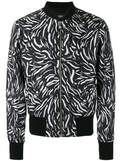 brushstroke print bomber jacket Versus
