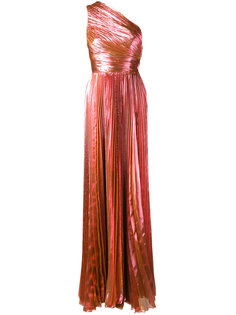 Metallic one-shoulder gown  Maria Lucia Hohan