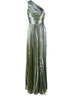 metallic one shoulder gown Maria Lucia Hohan