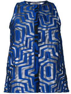sheer geometric pattern shirt Cacharel