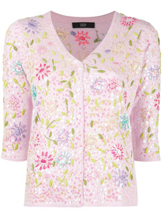 floral motif cardigan  Steffen Schraut