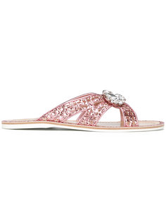 glitter embellished sandals Car Shoe