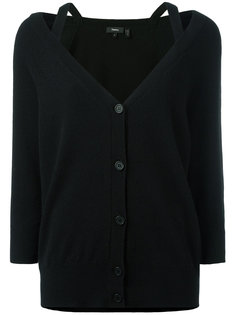 V-neck cropped sleeve cardigan Theory