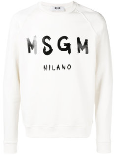 logo print sweatshirt MSGM