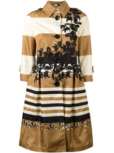 striped flared coat Herno