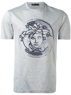 футболка с вышивкой логотипа Versace