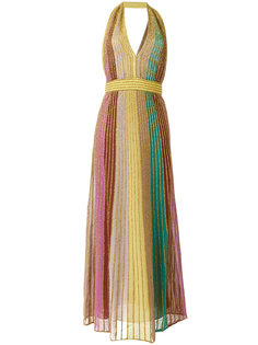 halterneck metallic long dress M Missoni