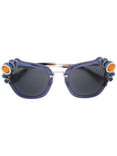 stone embellished sunglasses Miu Miu Eyewear