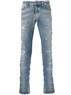 distressed slim-fit jeans Diesel Black Gold