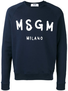 logo print sweatshirt MSGM