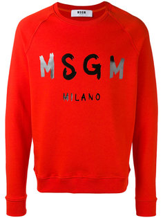 logo print sweatshirt MSGM