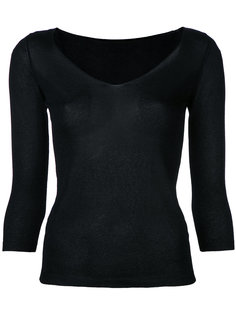 fine knit V-neck jumper Roberto Collina