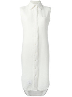 frayed trim shirt dress  Thom Browne