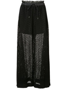 Drawstring wide leg dot lace pant Sacai