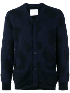 pineapple print cardigan Sacai