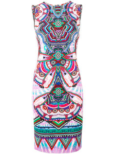 geometric print bodycon shift dress Roberto Cavalli