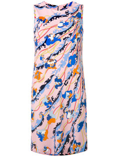 платье-шифт с цветочным принтом Emilio Pucci
