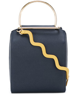 wavy shoulder strap gold detail bag Roksanda
