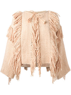 tassel fringed poncho Ulla Johnson