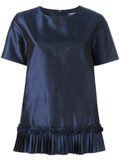 футболка с плиссированной отделкой S Max Mara