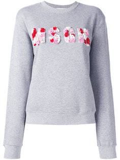 толстовка с логотипом из пайеток MSGM