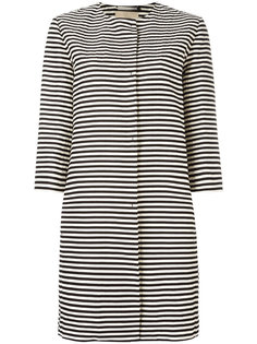 полосатое пальто с круглым вырезом S Max Mara