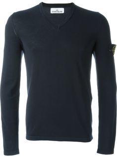 свитер с V-образным вырезом Stone Island