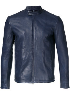 enclosed-zip leather jacket Kazuyuki Kumagai