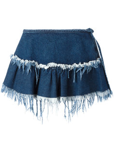 frayed trim pleat skirt Marquesalmeida