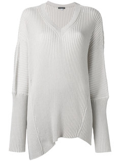 rib knit V-neck sweater Ann Demeulemeester