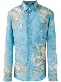 рубашка с узором из змей Roberto Cavalli
