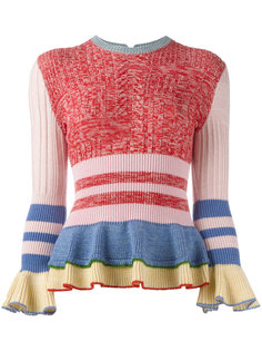 flared hem knitted top Alexander McQueen