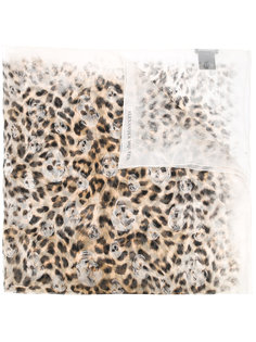 leopard print skull scarf Alexander McQueen